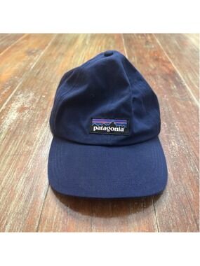 Patagonia P-6 Logo Adjustable Baseball Cap - Navy Blue